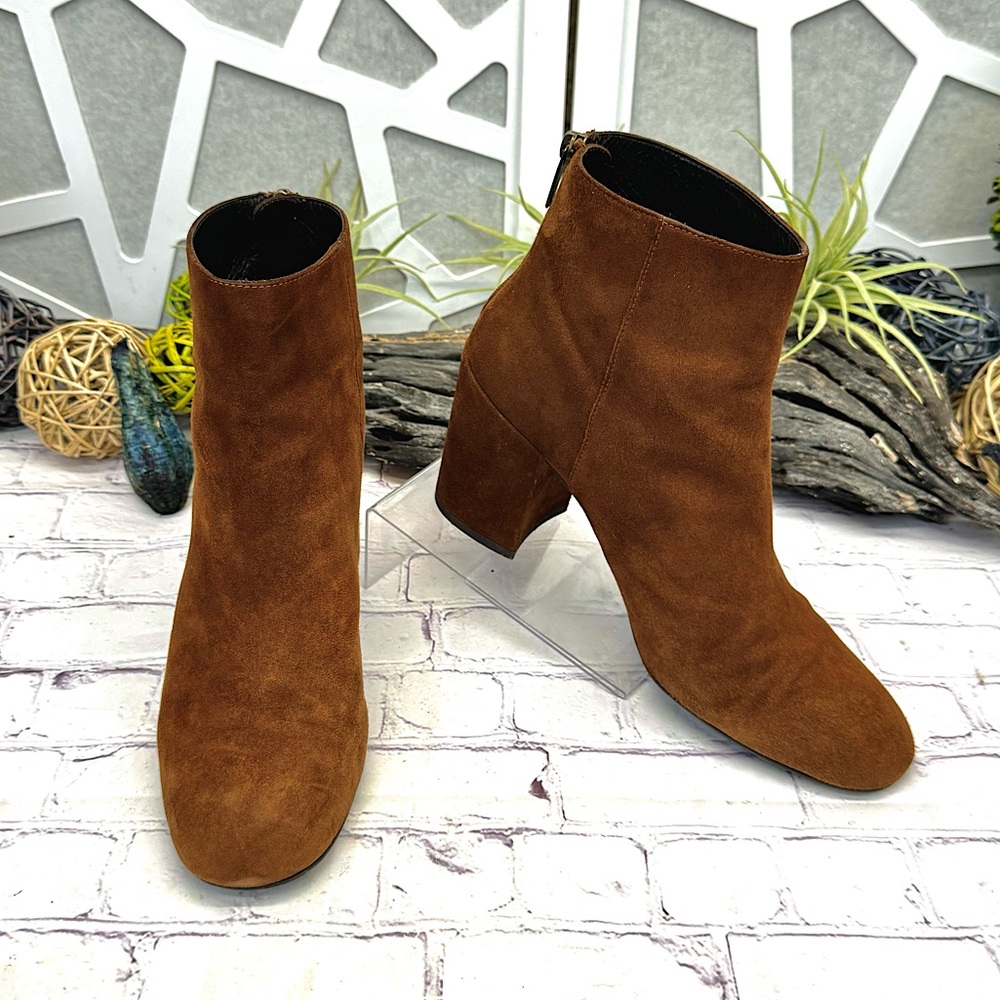 Stuart Weitzman Suede Ankle Boots in Brown